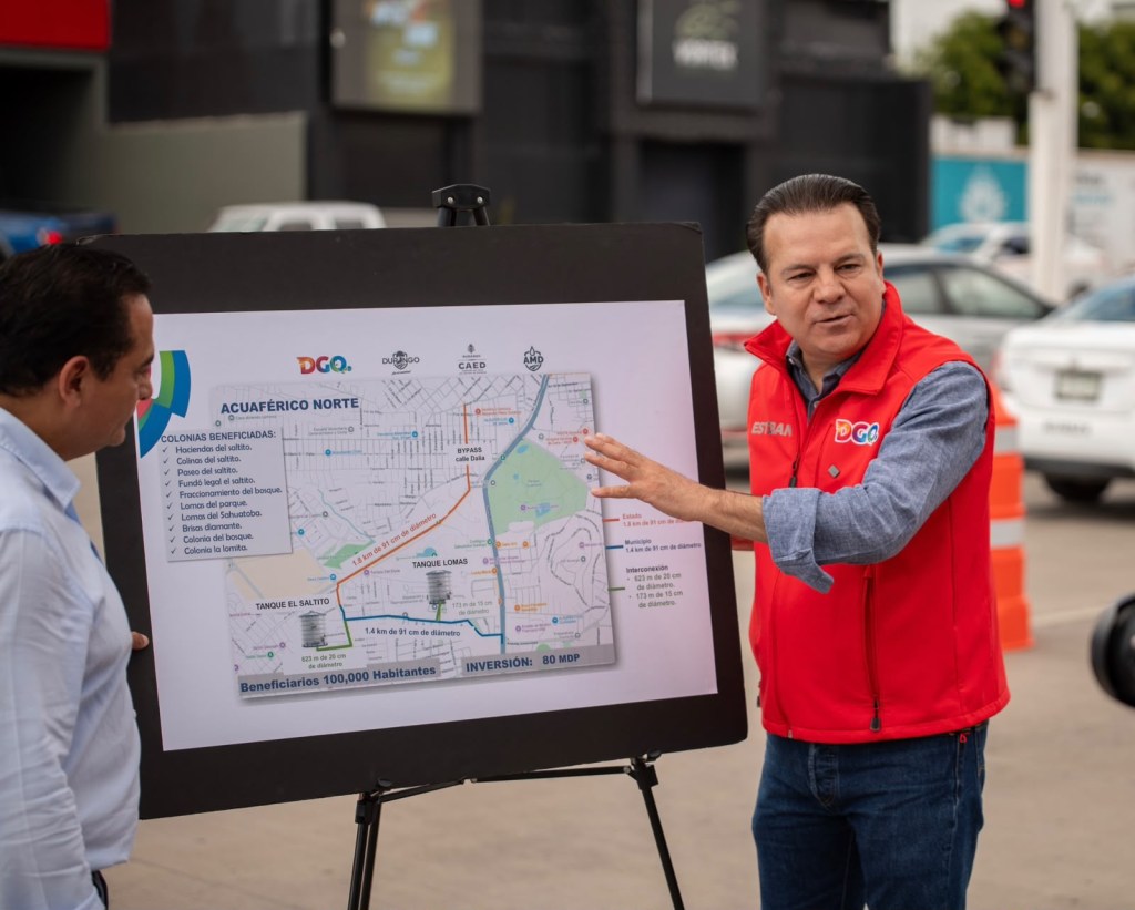 Arranca conexión de Acuaférico Norte; 100 mil duranguenses tendrán agua potable las 24 horas con la interconexión de macrotanques a la&nbsp;Potabilizadora