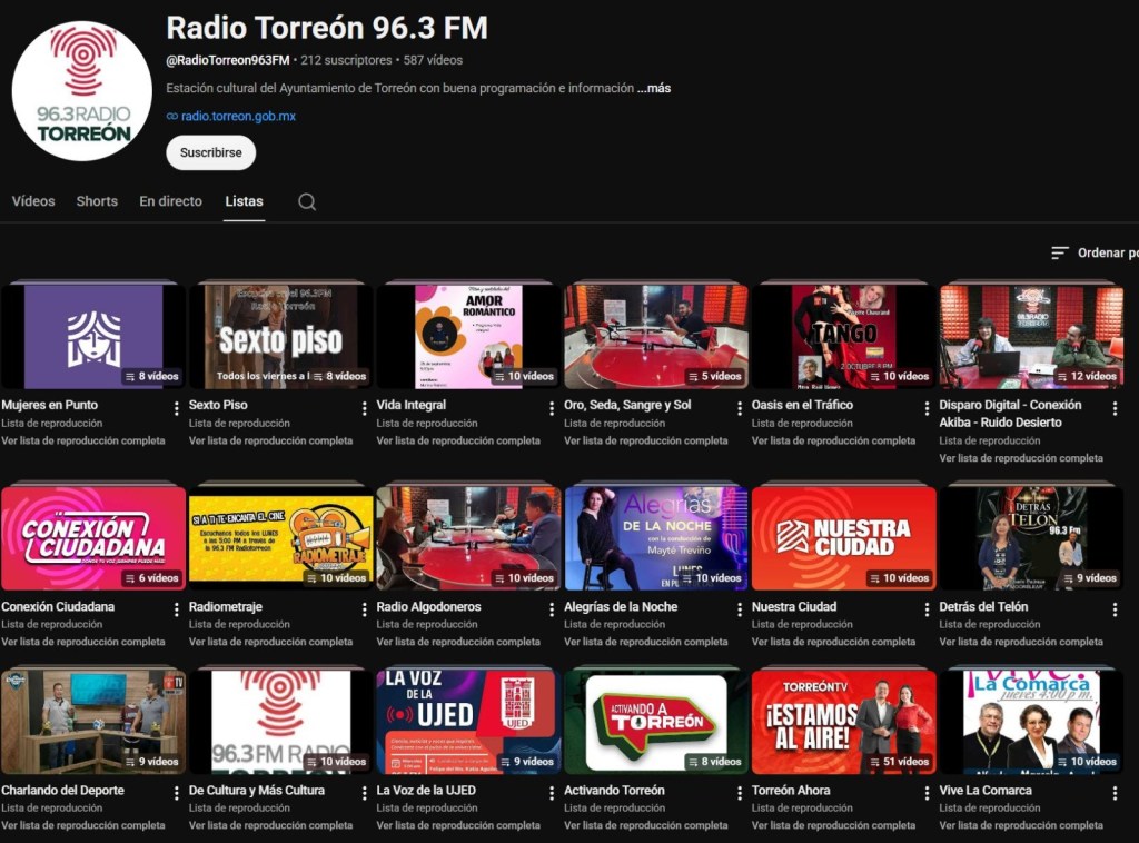INVITAN A DISFRUTAR LA PROGRAMACIÓN DE RADIO TORREÓN 96.3 FM Y TORREÓN TV CANAL 28 EN SUS CANALES DE&nbsp;YOUTUBE