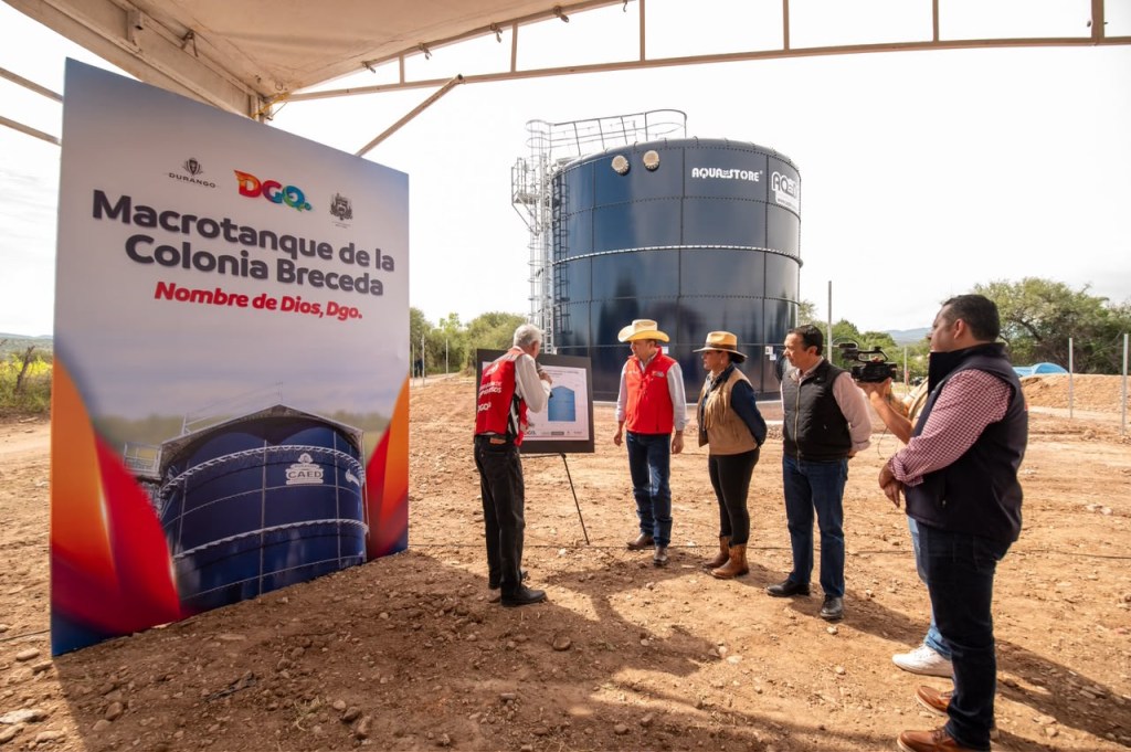 Avanza construcción de macrotanque que mejorará el abasto de agua a más de 9 mil habitantes en Nombre de&nbsp;Dios